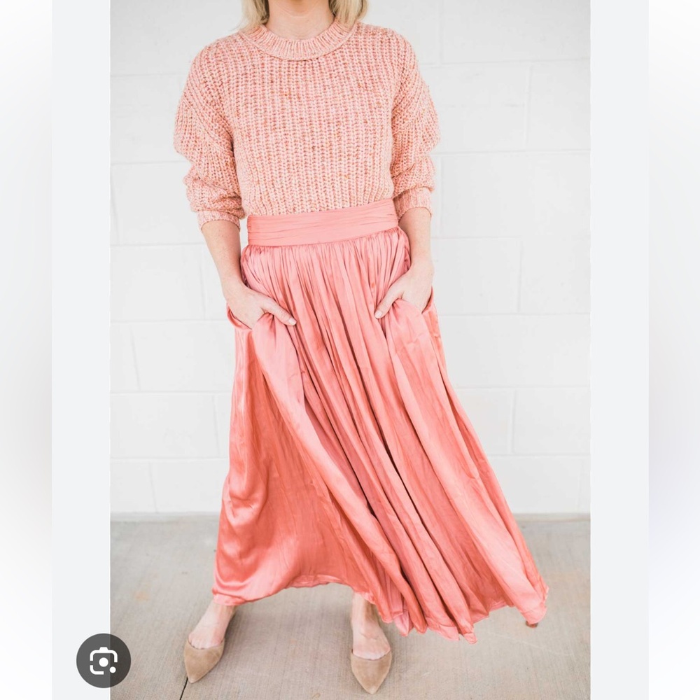 J Crew Point Sur Pink Maxi Skirt size 10